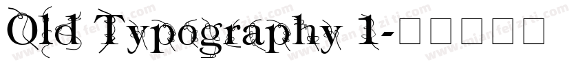 Old Typography 1字体转换
